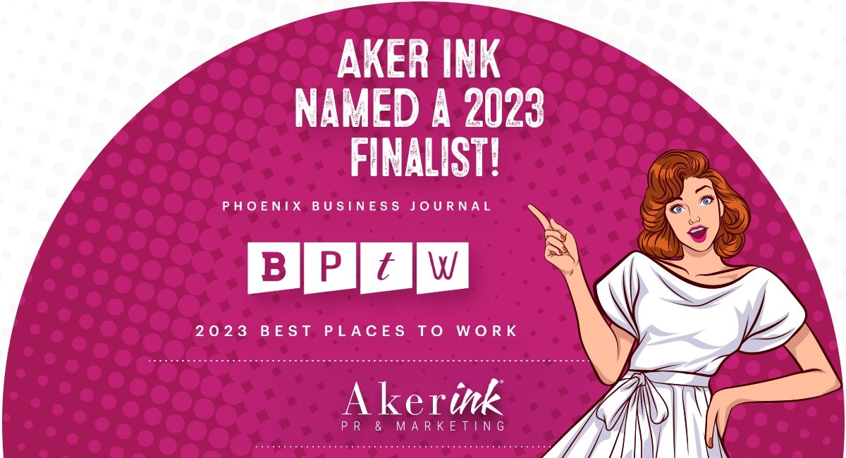 Aker Ink has been named a "Best Places to Work" finalist by the Phoenix Business Journal.
