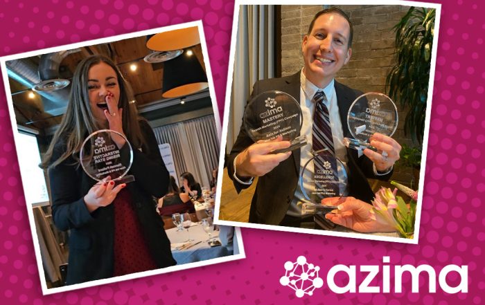 Aker Ink's Hannah Trull and Matt Osteen at the 2024 AZIMA Awards